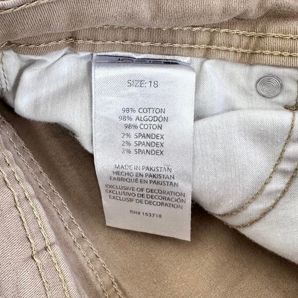 Joe's Jeans Girls Straight Mid Rise Chino Pants in Tan - Picture 4 of 8